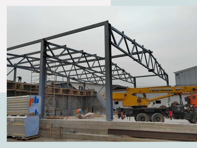 Строительство цехов в Беслане