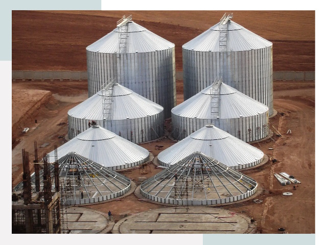 Строительство зерновых силосов в Беслане