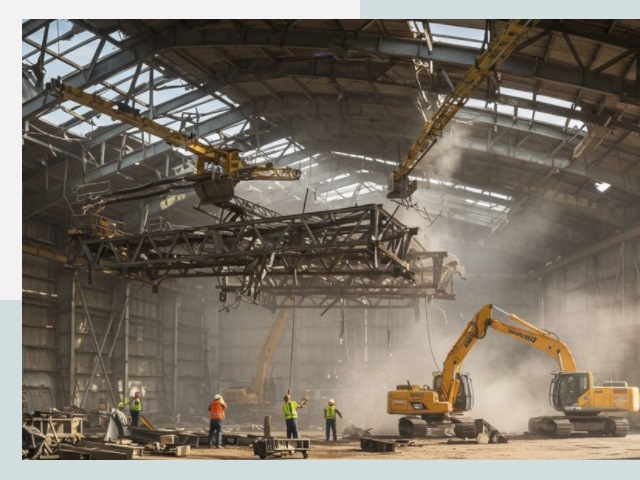 Демонтаж ангаров в Беслане от 608 руб. за м²