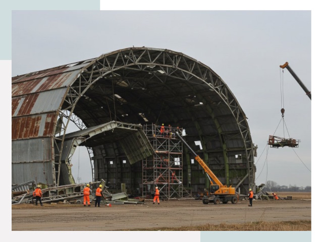 Демонтаж ангаров в Беслане