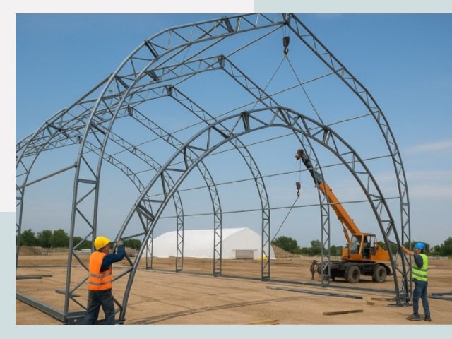 Монтаж ангаров в Беслане от 608 руб. - Надежно и быстро